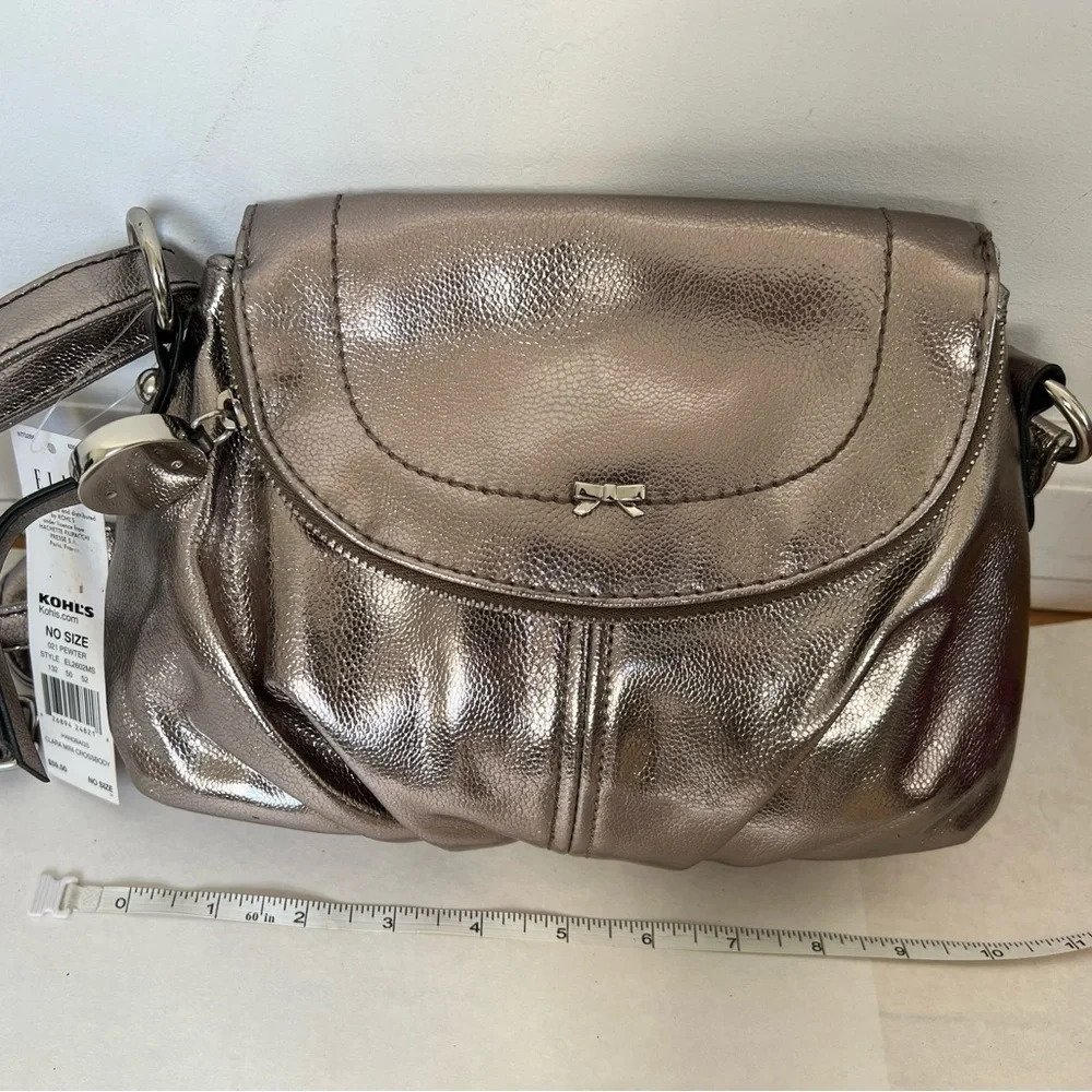 Elle Silver Elegant Crossbody Bag /Crossbody Purse / Travel Handbag NWT - Picture 5 of 11